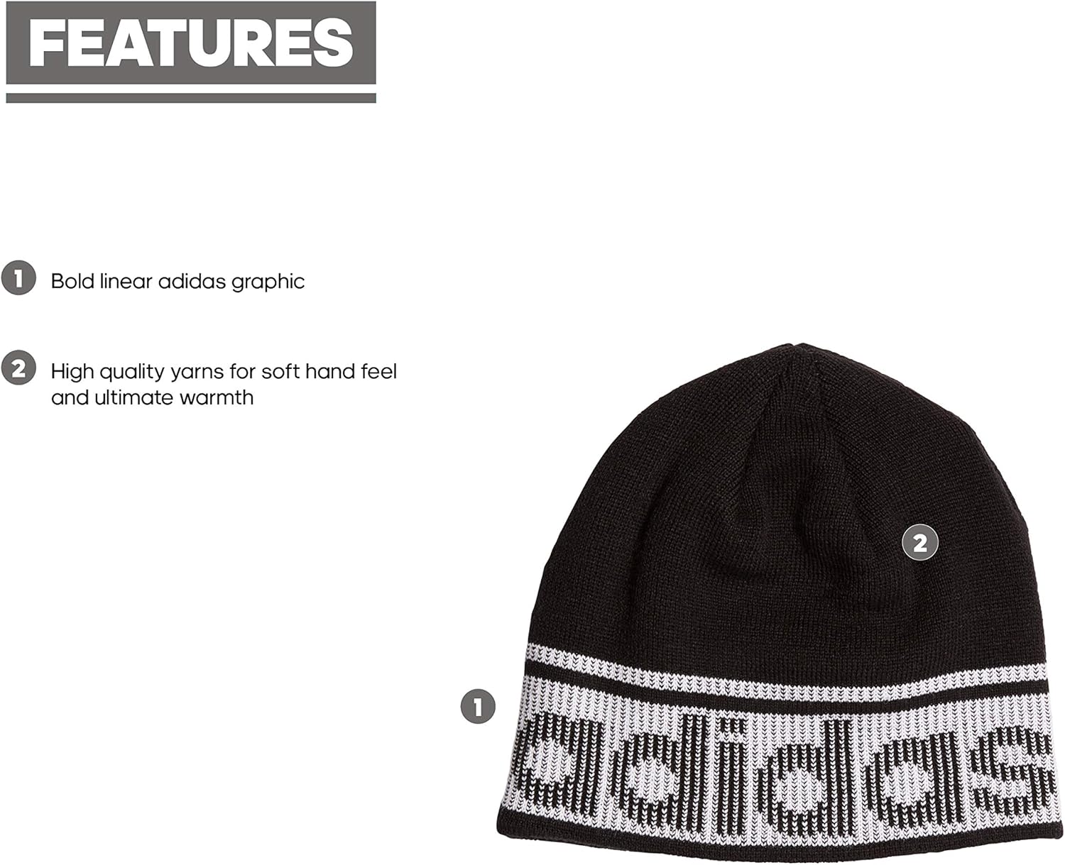 Kids-Boy's/Girl's Midway Graphic Beanie, Black/ White : Clothing, Shoes & Jewelry