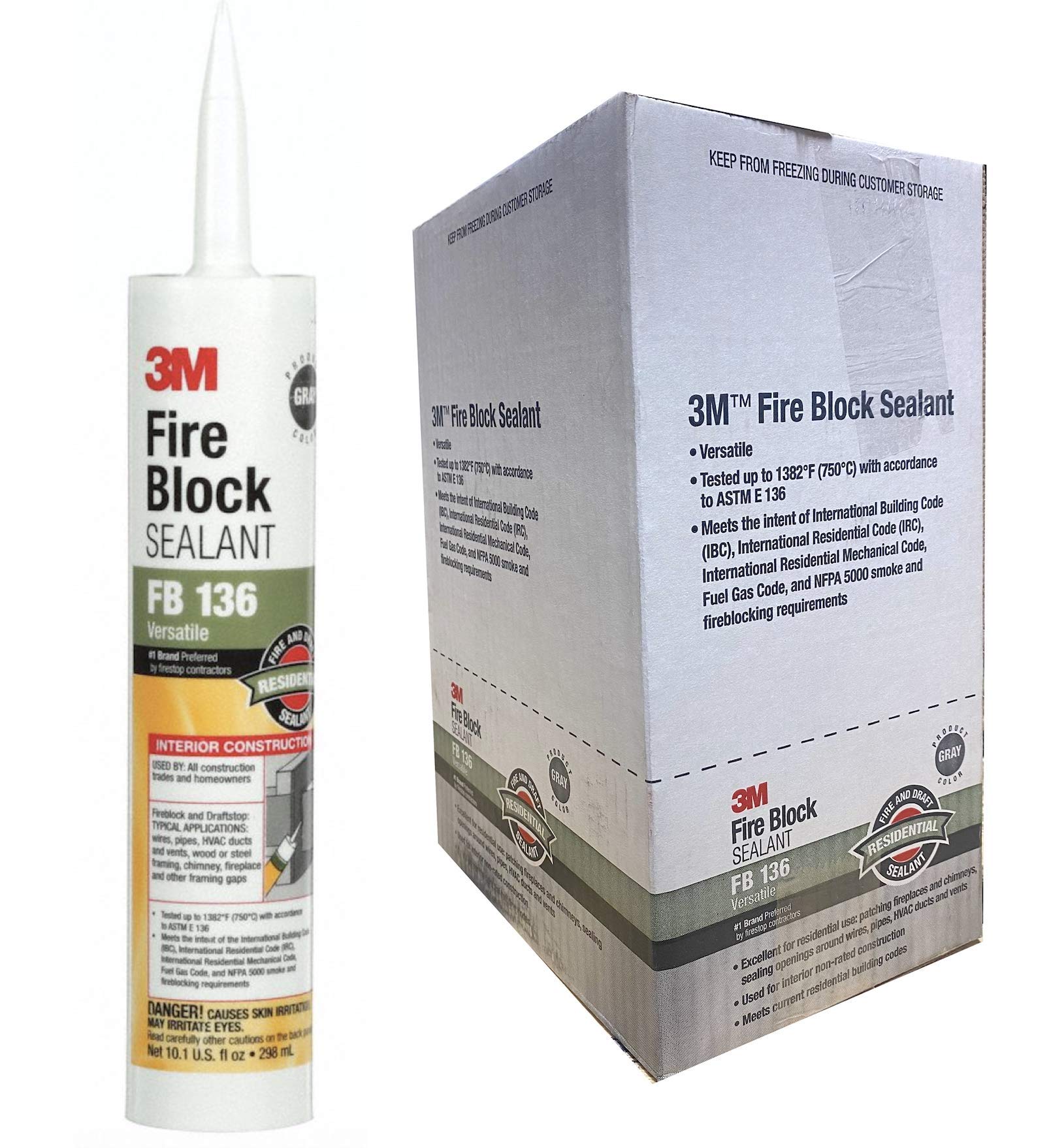 3M FB 136 10.1oz. Fire Barrier Caulk Quantity 12