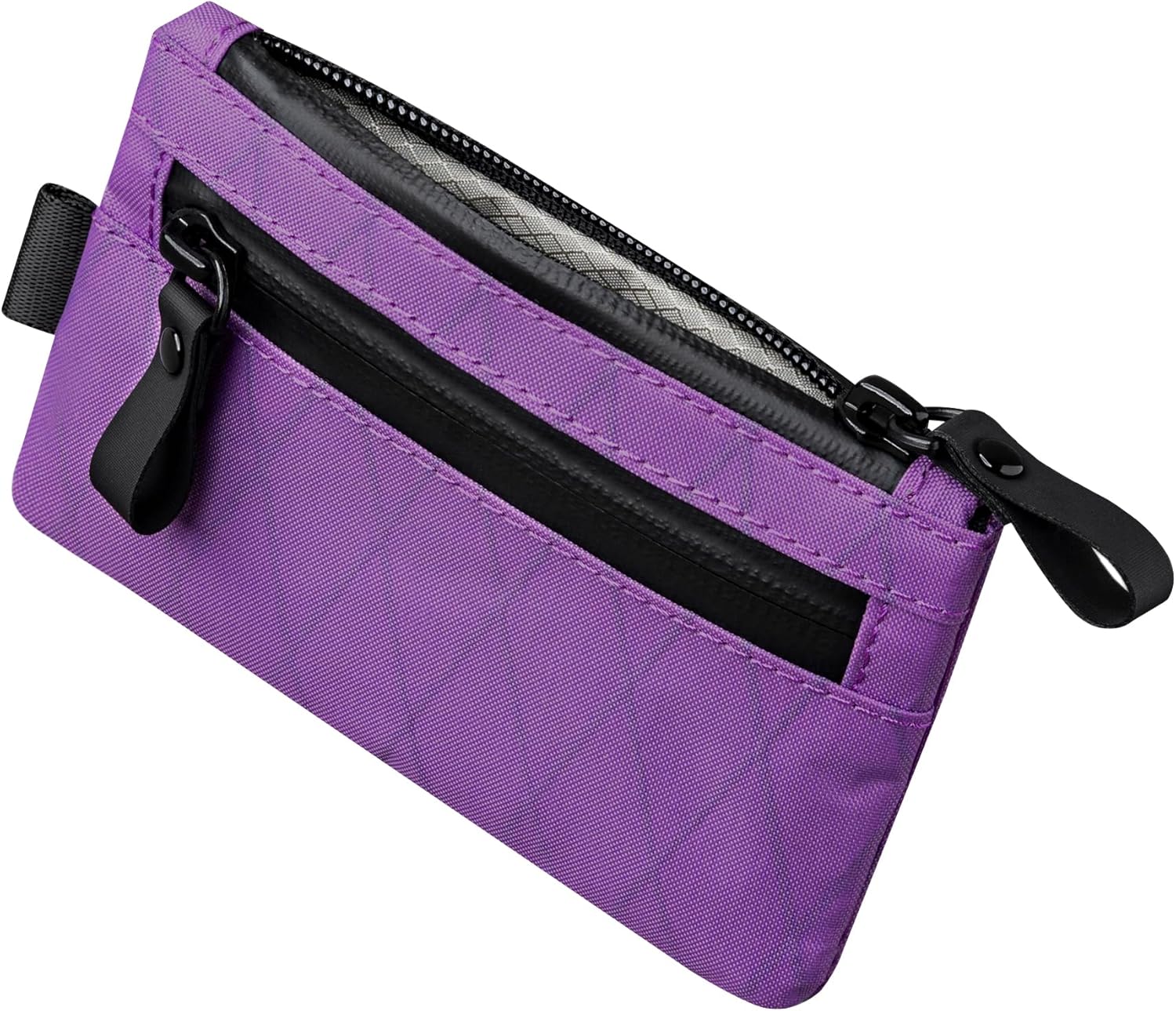 ALPAKA Zip Pouch Mulberry X-Pac VX21 - RFID-Blocking Small Cash and Card Zip Wallet with Carbon Neutral, Weatherproof Fabrics, EDC Pouch for Men Travel