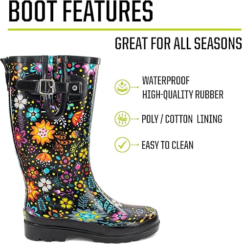 Miniatura 3 de Western Chief Botas de lluvia altas e impermeables para mujer, para exterior y jardín