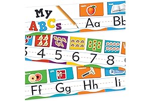 Alphabet Line for Classroom Wall - ABC Alphabet Banner & Number Border Posters