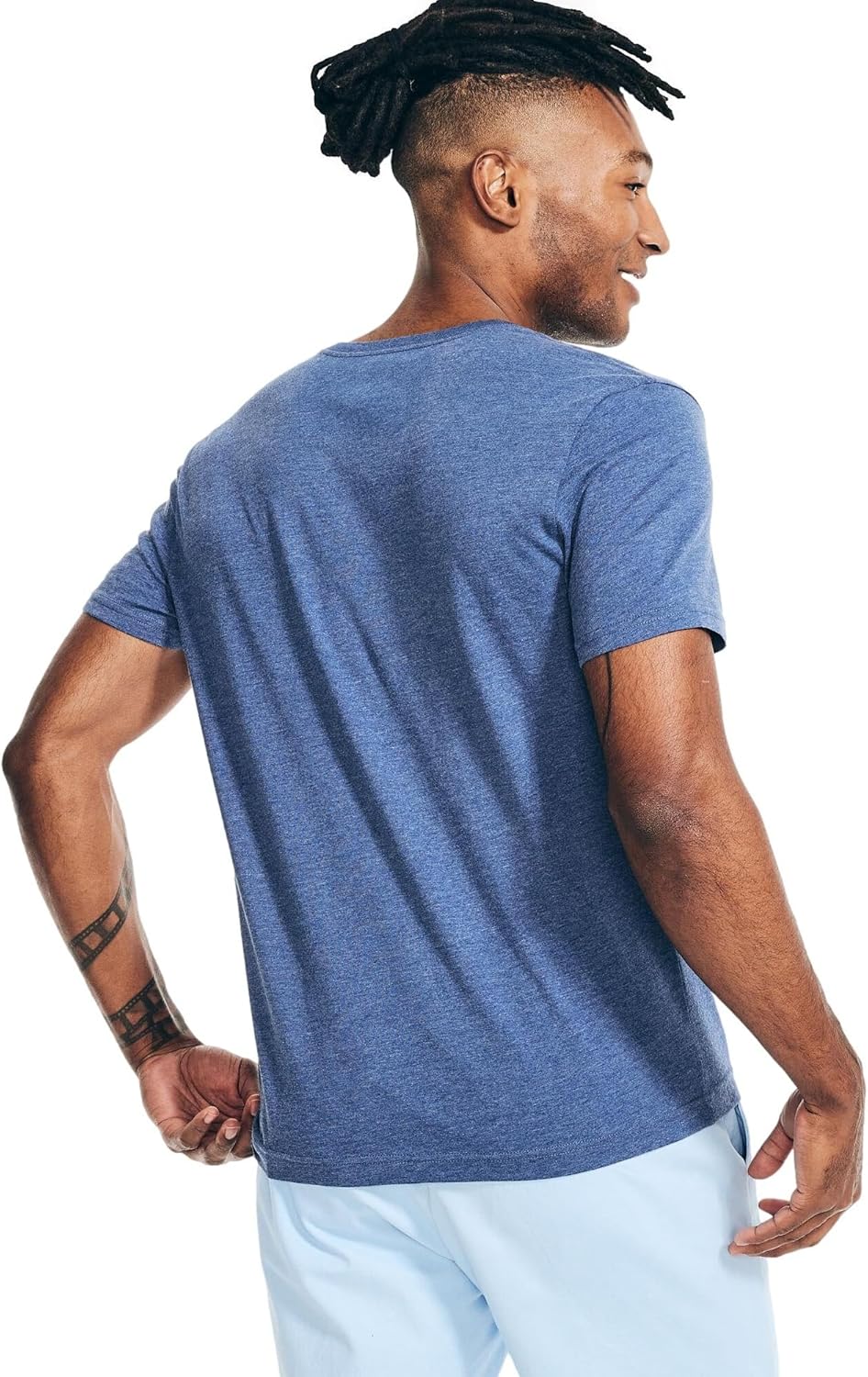 Nautica Men's J-Class Logo V-Neck T-Shirt, Forest Night, Small