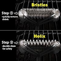 Vista 2 de GRILLART Cepillo de parrilla [alambre + hélice] cepillo combinado para barbacoa - cepillo de limpieza de parrilla seguro y eficiente - cepillo