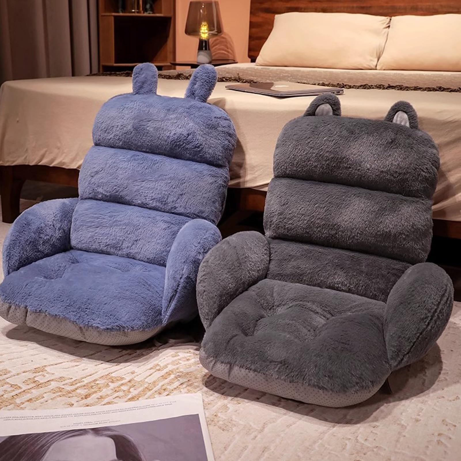 Lindas Almohadillas Gruesas Cojines para Sillas, Cojin Silla Oficina Suaves, Almohadas for Sillas, Cojín Antiescaras, Cojines de Asiento de Espuma Viscoelástica(Black)