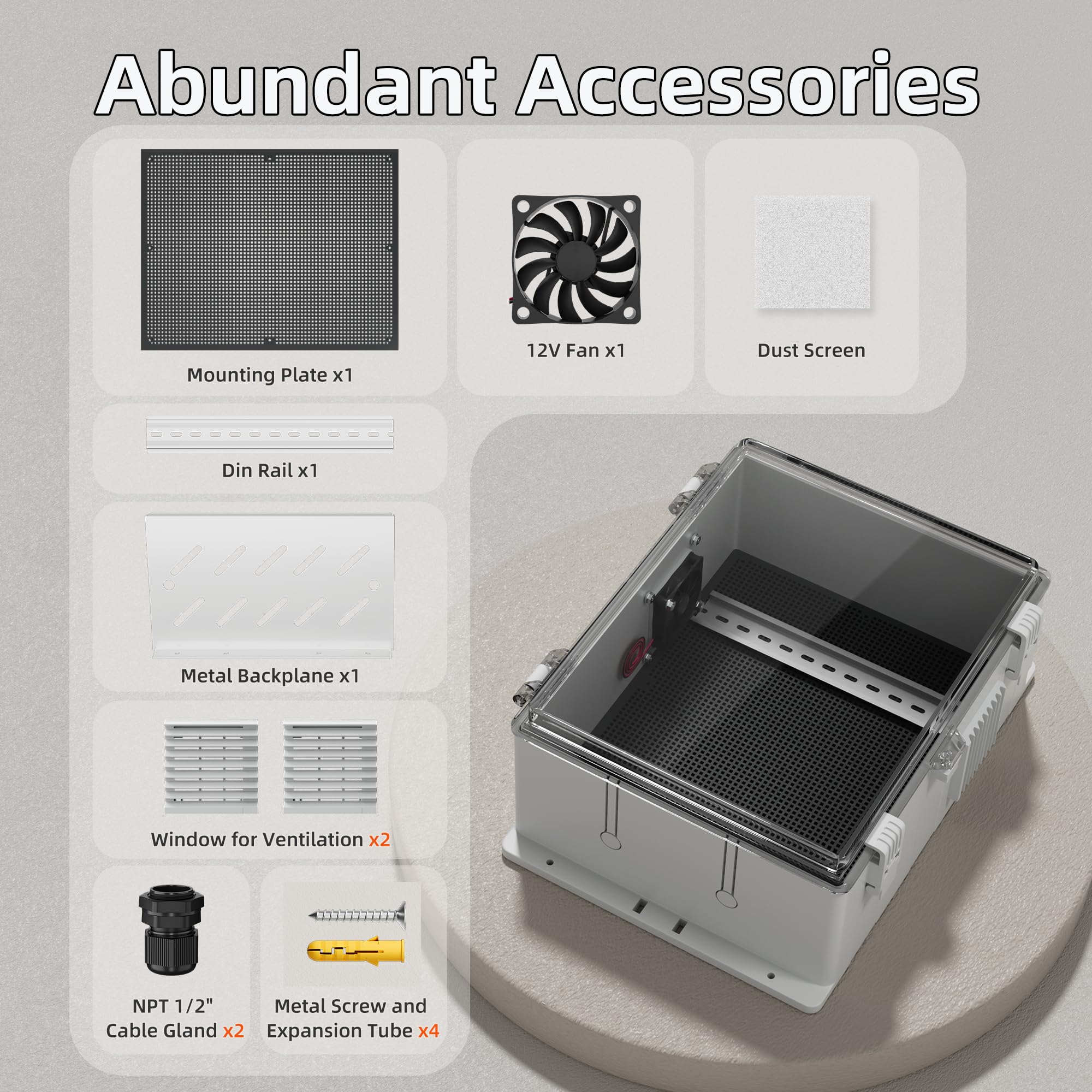 Joinfworld Outdoor Electrical Box Vented Outdoor Enclosure Box