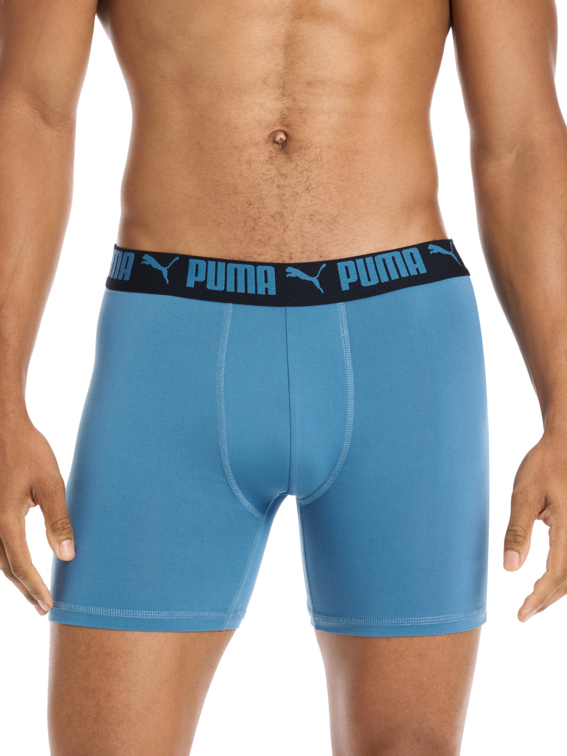 PUMA Men's 4 Pack Active Stretch Boxer Briefs