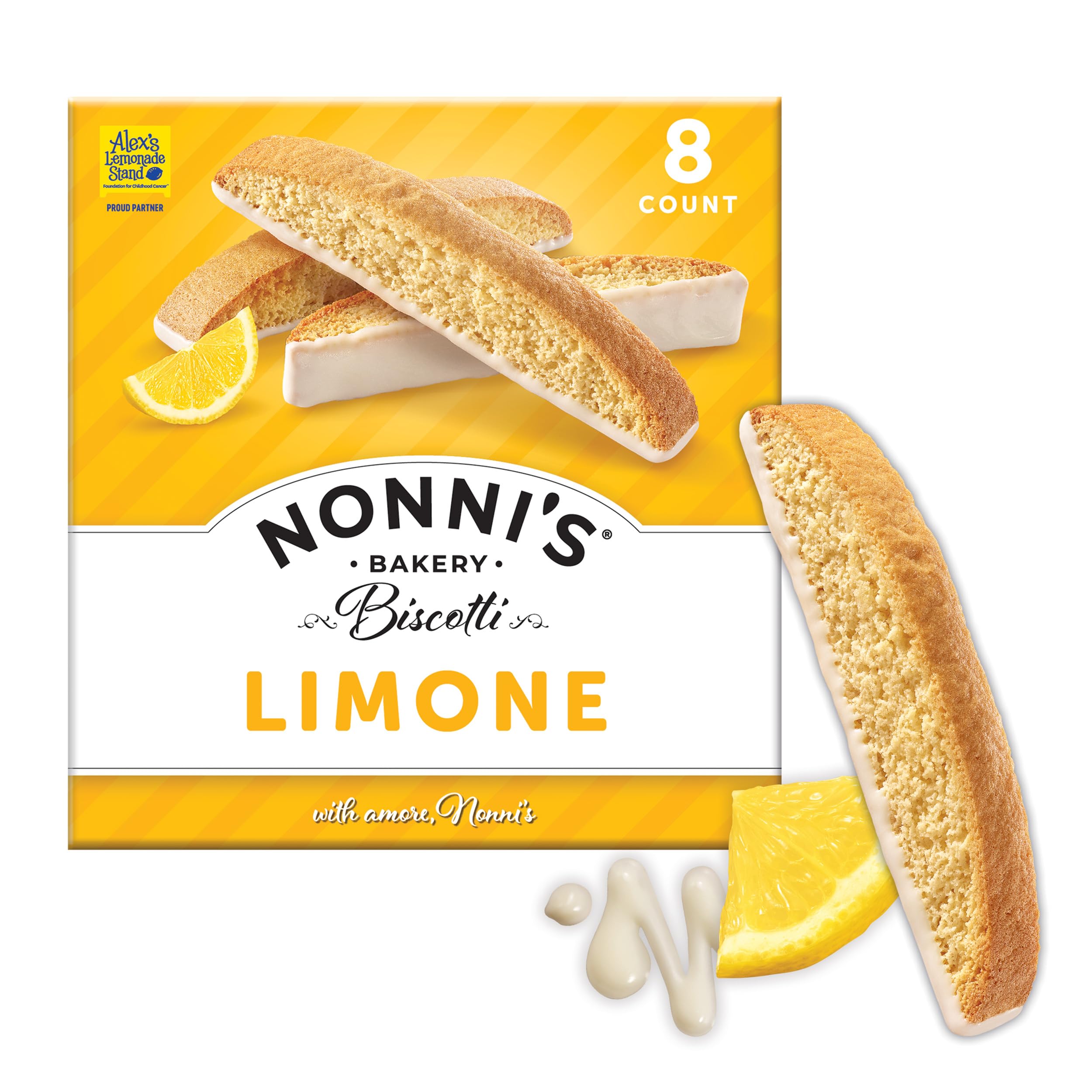 Amazon.com: Nonni's Limone Biscotti Lemon Gourmet Cookies