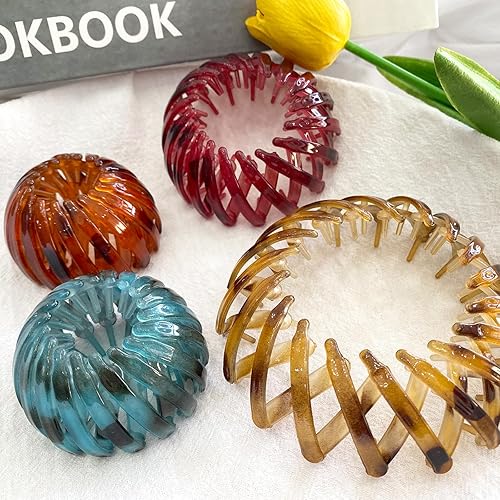 Miniatura 3 de 7 piezas de accesorios para el cabello para mujeres, pinza mágica para el cabello de nido de pájaro, accesorios para moño para el pelo, clip para el