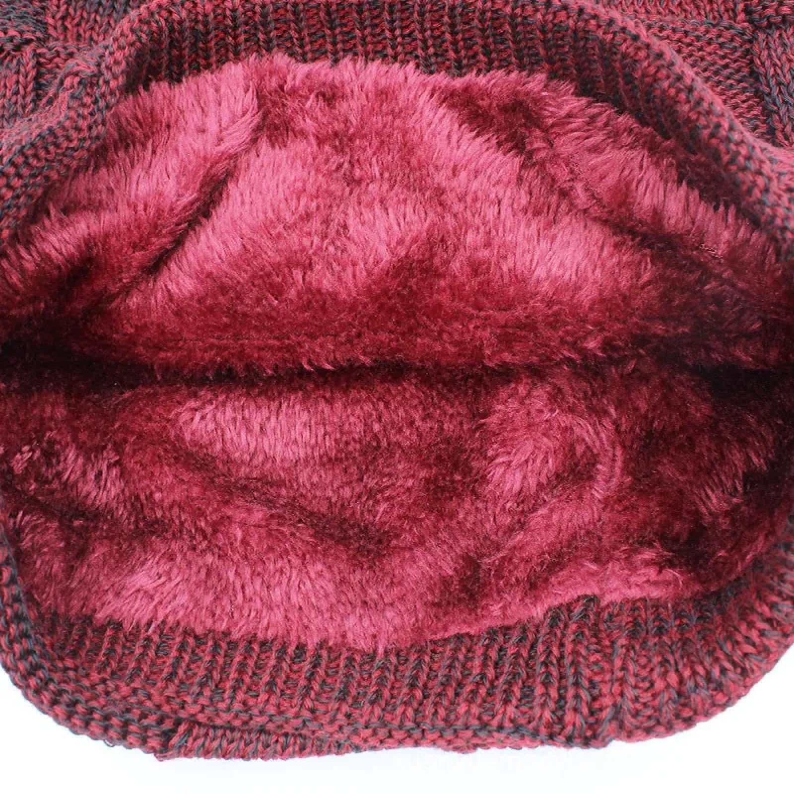 Casquettes Bonnets Chapeaux Bonnet Tricoté Bonnet Chaud en Tricot Épaissi Coupe-Vent Et Bonnets Skully