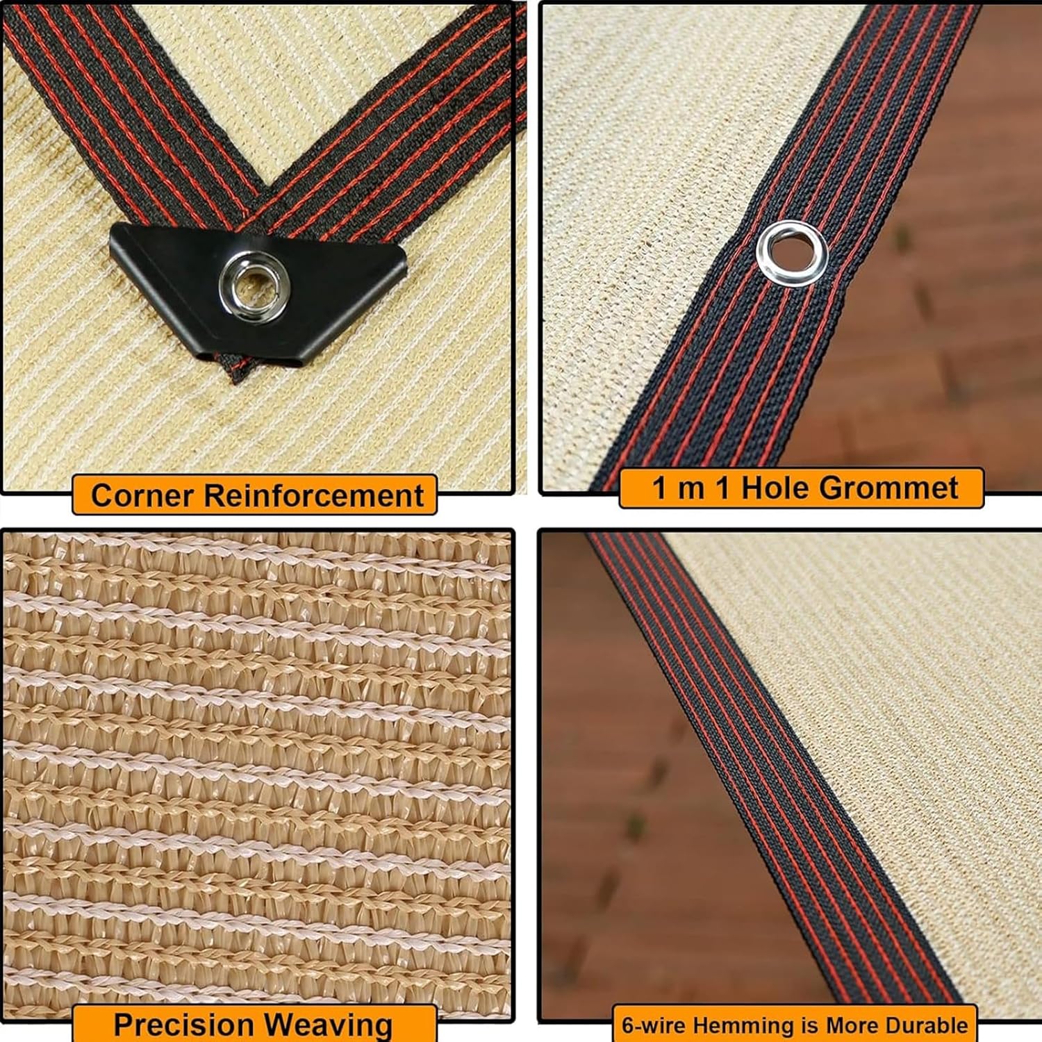 85% Shade Fabric Sun Shade Cloth with Grommets for Pergola Cover Canopy,Sunblock Shade Neting,for Dog Kennel Cover Chicken Coop Shade Cover,Brown,2X4m