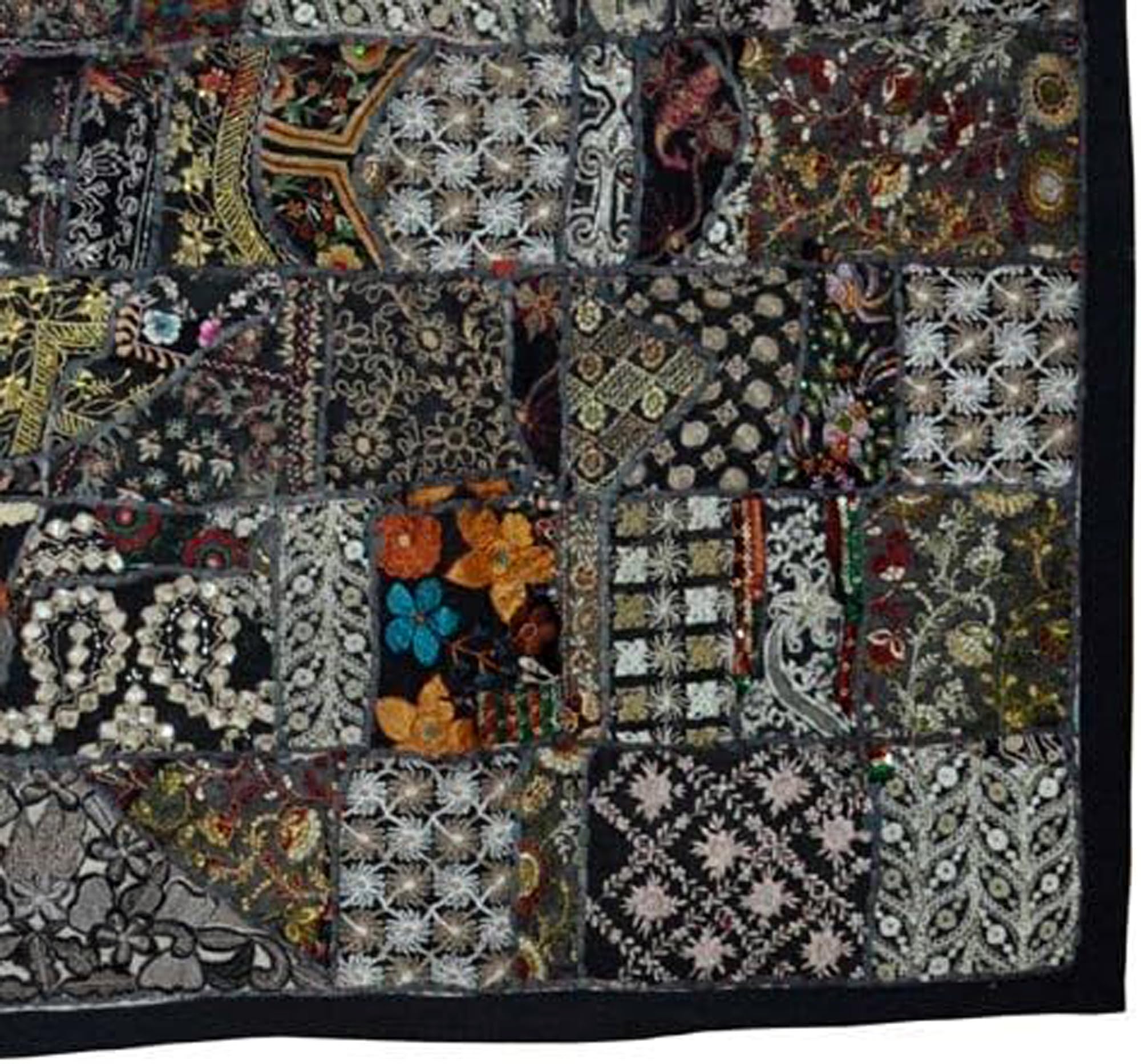 Decorazione Murale In Tessuto Patchwork Indiano Boho, Arte Murale, Arazzo Indiano Fatto A Mano, Regalo Da Appendere Alla Parete Indiano Per Lei - Italia - Foto 12