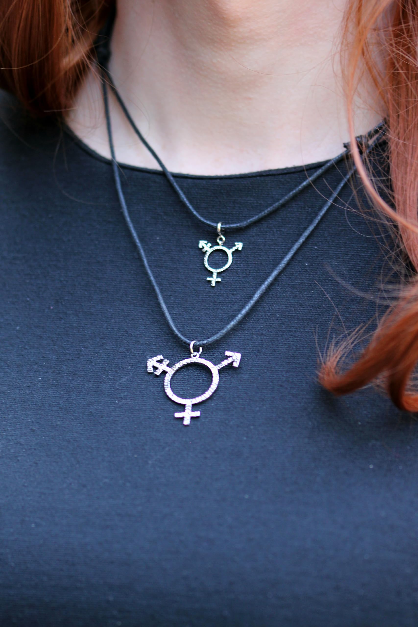 Colgante Charm LGBTQ Pride de plata de ley 925, chapado en platino o bañado en oro, joya símbolo de género para collar pulsera cadena choker regalo Queer LGBT Lesbian Trans Gay No Binario