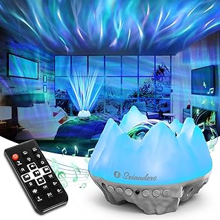 Seianders Northern Lights Aurora Projector, Star Projector for Bedroom, Bluetooth Music Speaker & White Noise Galaxy Light Projector, LED Night Light for Kids Adults, Gaming Room, Ceiling, Room Decor