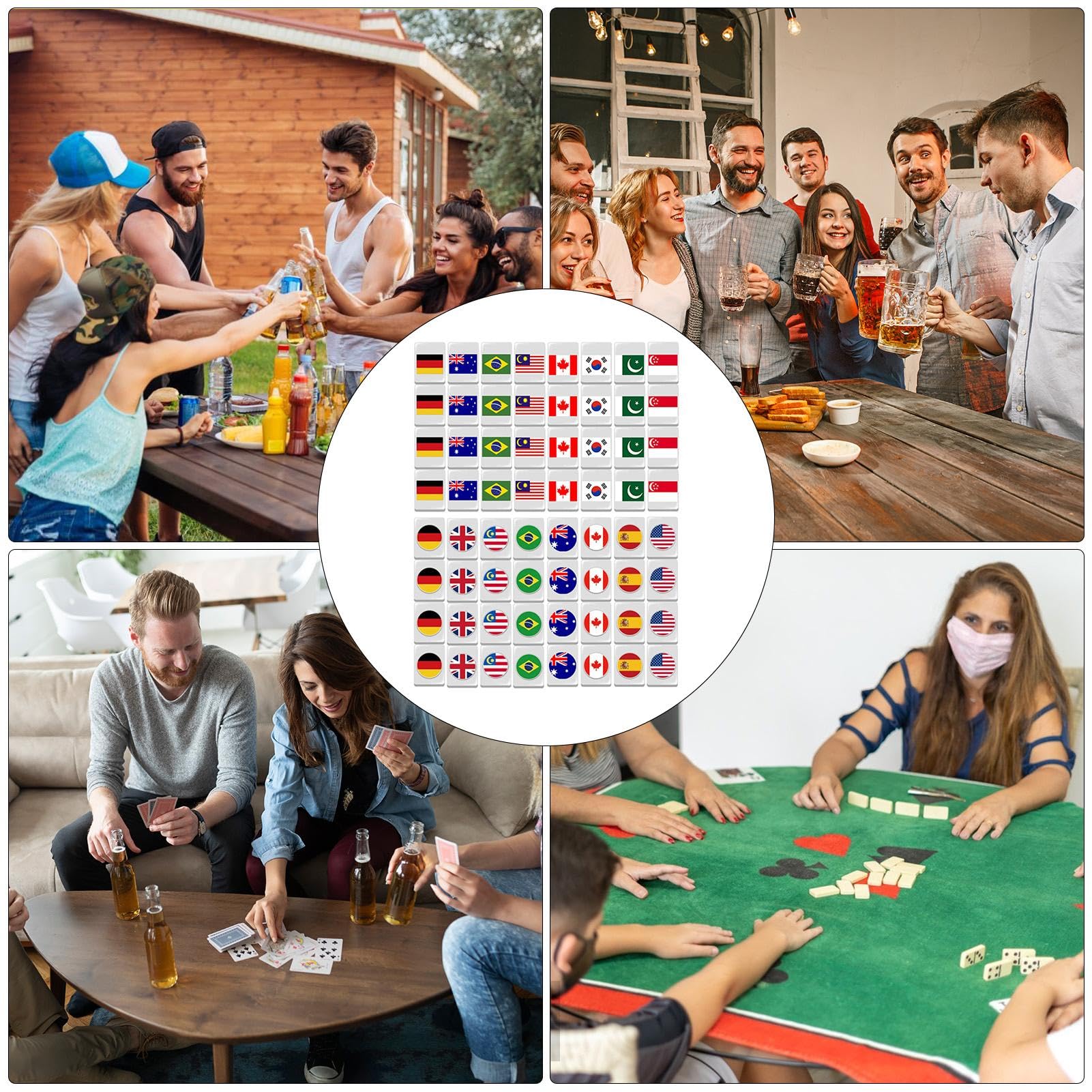 Generico Set Mahjong da Viaggio 64X Tessere Escape | Portatile Con Abbinabili, Tavolo E Carte Per Feste Bambini Adulti, Casa Spiaggia Interno Esterno E Raduni Familiari
