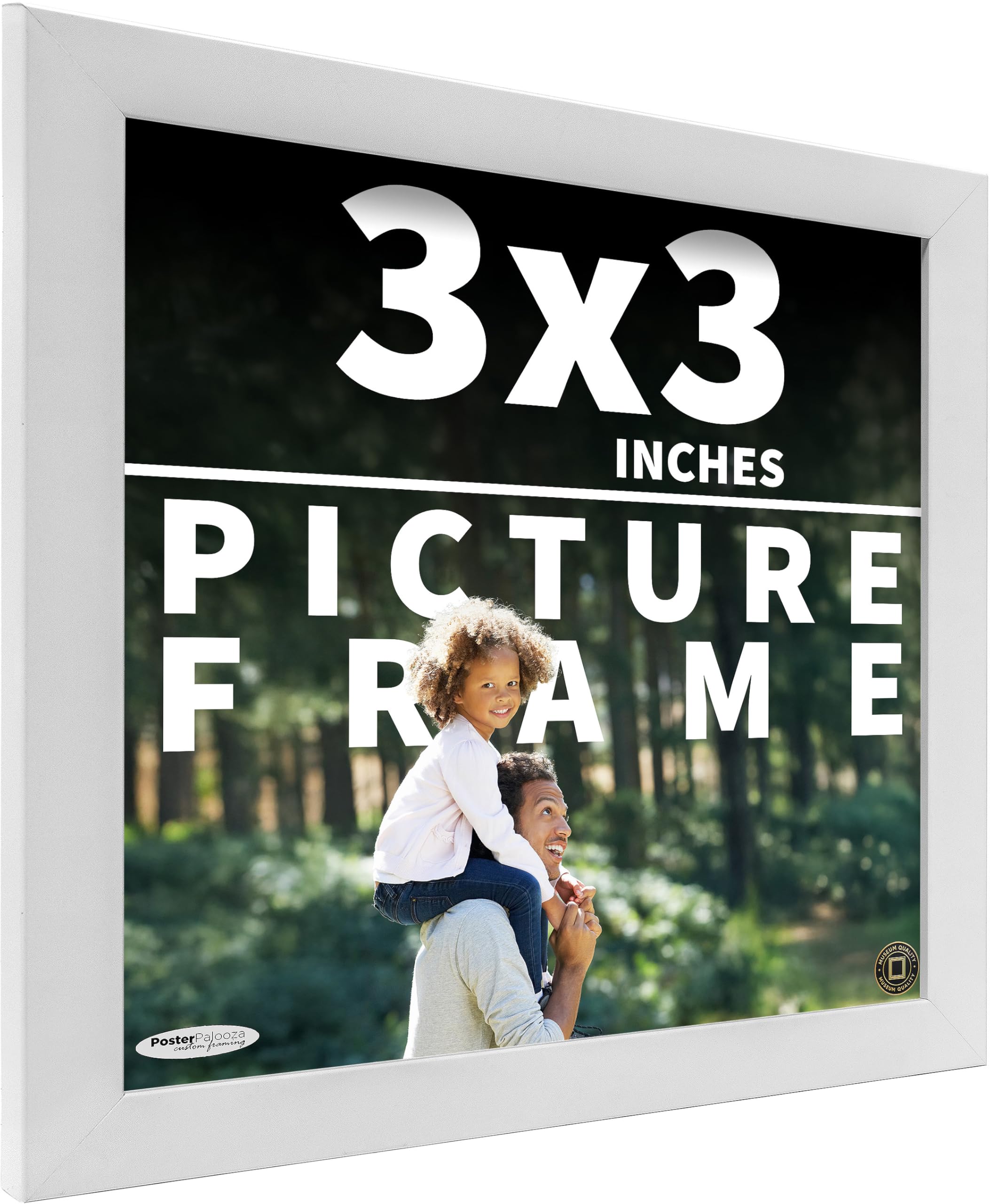 Amazon.com - Poster Palooza 3x3 Inch Frame White Solid Pine Wood