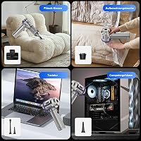 Aspirator vertical fără fir Ludunbuy Lila 26000 Pa, 4 în 1, afișaj digital, autogolire, mini, 6000 mAh, 3 trepte de viteză, pentru păr de animale și canapele 4