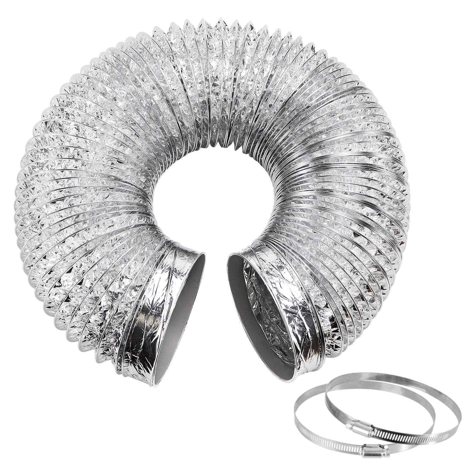 Aluminum Dryer Duct Hose,Flexible Dryer Exhaust Duct Hose (4 in by 10