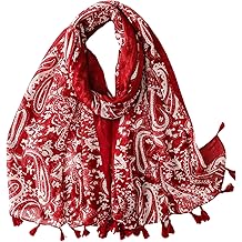 SARDFXUL Fashion Style Neckwear for Cashew Flower Women Scarf Shawl Breathable Tassel Silk Scarf