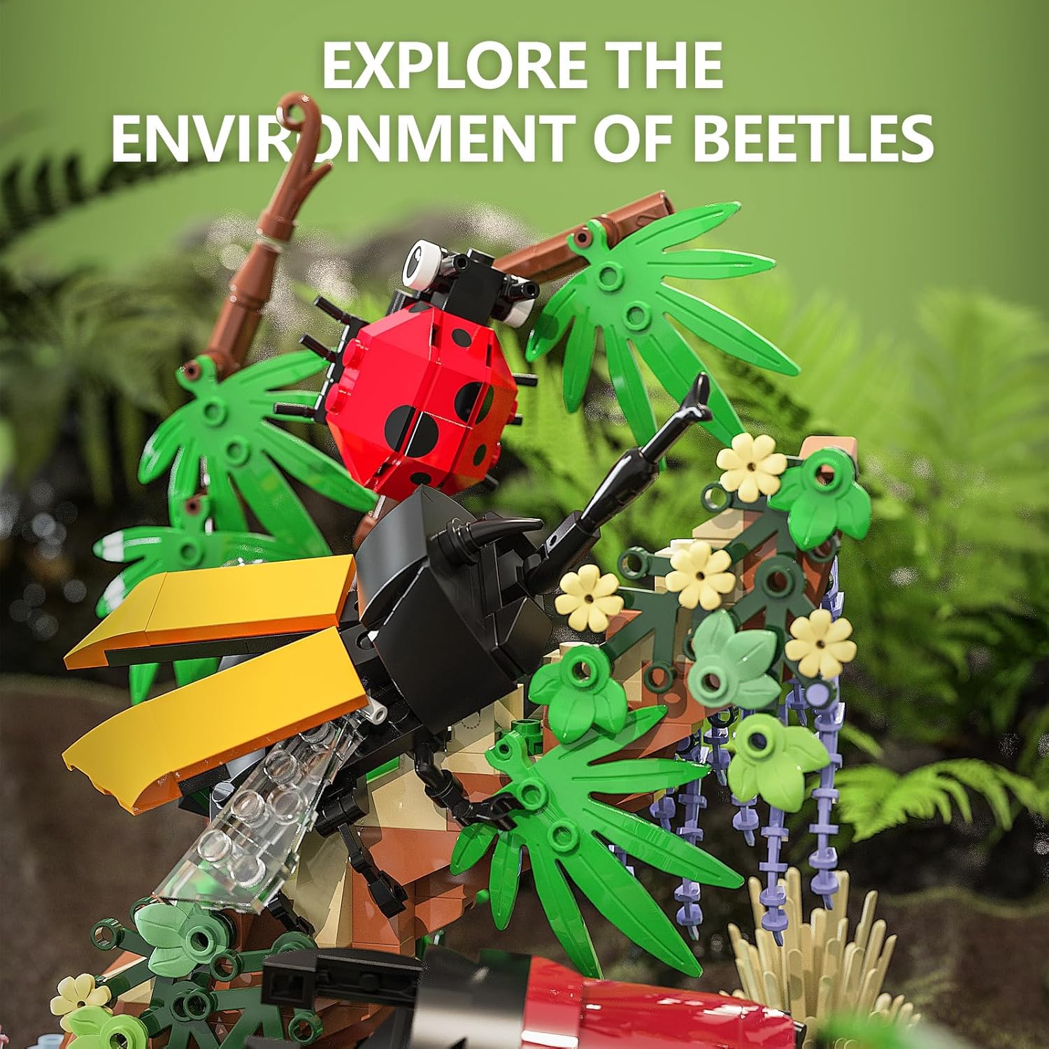 Insect Collection Building Set, Animal Insect Building Blocks Toys, Compatible with Lego Insect Fish Tank Style Display Set, Gift for Boys and Girls Over 8 Years Old and Adult (552 PCS)