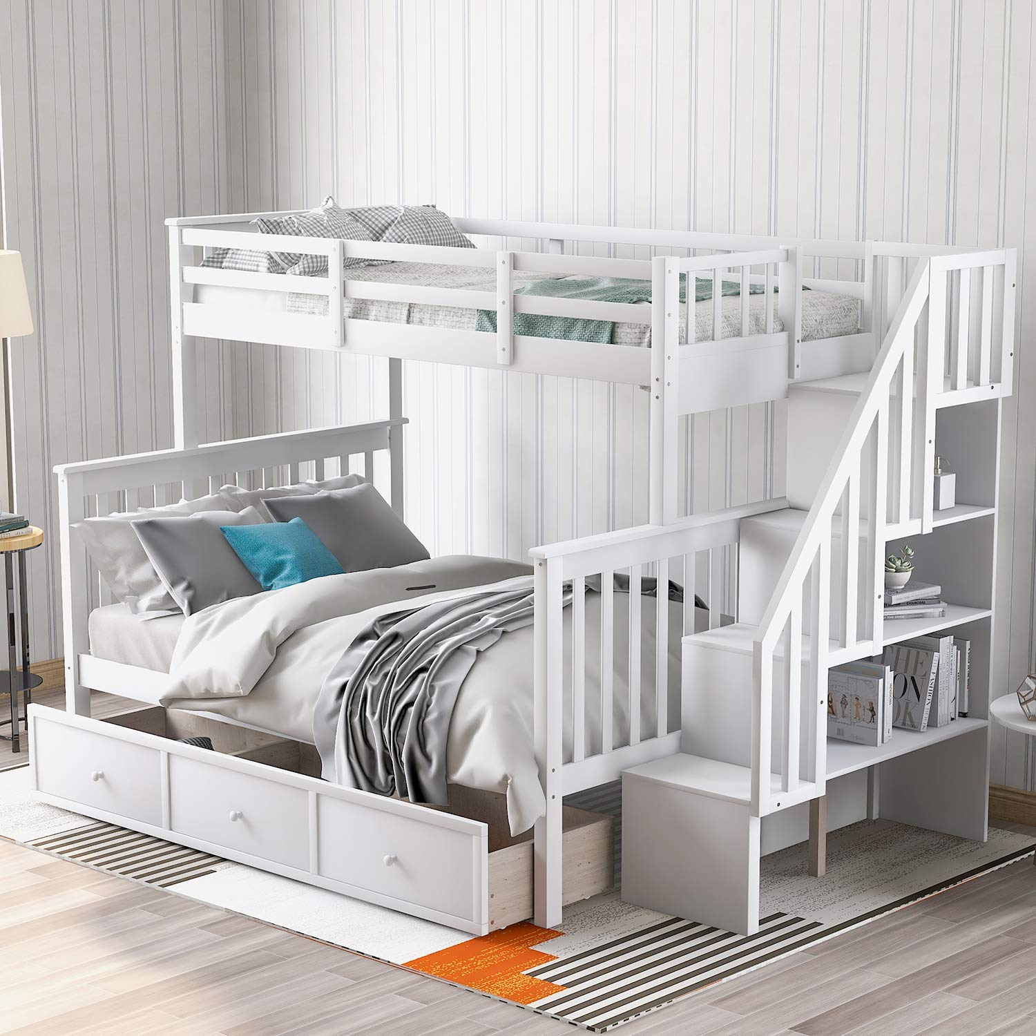 Dimensions of SOFTSEA Twin Over Full Bunk Bed