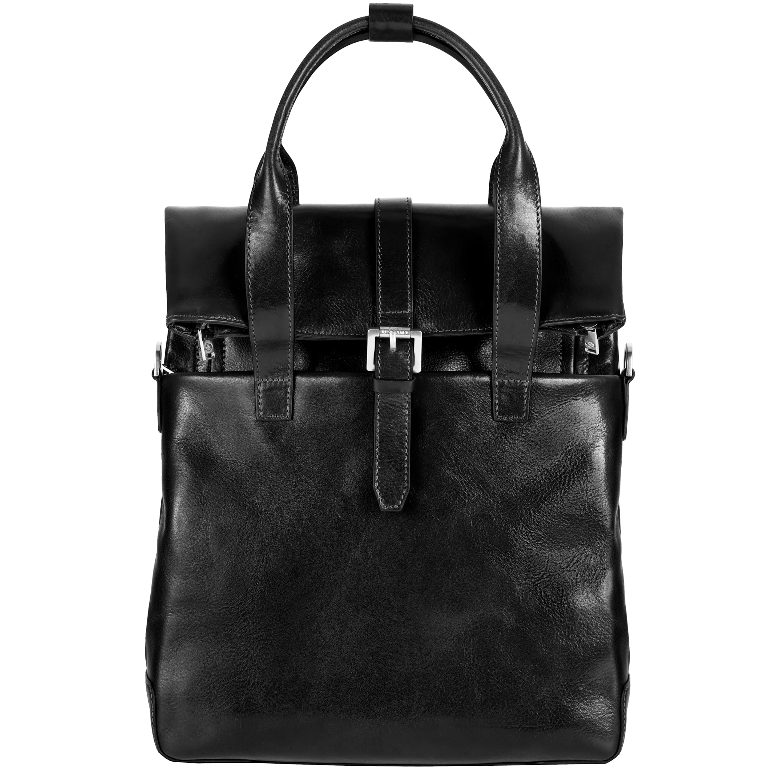 Time Resistance Leather Backpack - Business and Casual Backpack - Real Leather Backpack Made in Italy