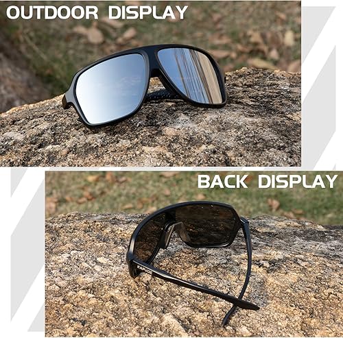 Miniatura 5 de KAPVOE Gafas de sol deportivas polarizadas para hombres y mujeres, gafas de protección UV 400 para ciclismo, béisbol, bicicleta de montaña