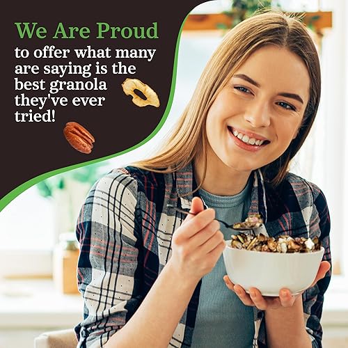 Miniatura 7 de Maple Nut Kitchen Eastern Apple Pecan Paleo Granola de 10 onzas  Sin granos, vegana, sin gluten, sin azúcar añadido, granola baja en carbohidratos