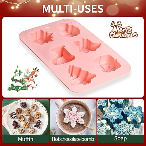 Miniatura 6 de Dootafy Molde de conejito de silicona, paquete de 2 moldes para tartas de conejito de Pascua, molde grande para hornear de conejito rompible, lindas
