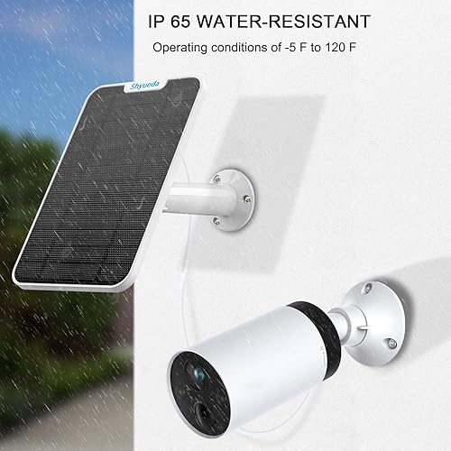 Miniatura 6 de Carga de panel solar de 4 W compatible con cámara TP-Link Tapo C420C420S1C420S2C420S4C425, con cable de carga impermeable de 13.1 pies, IP65