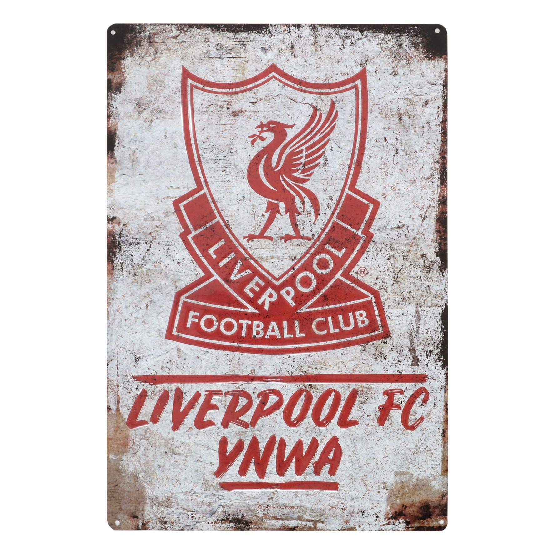 Liverpool F.c. Red Liverpool Fc Ynwa Metal Sign Lfc Official