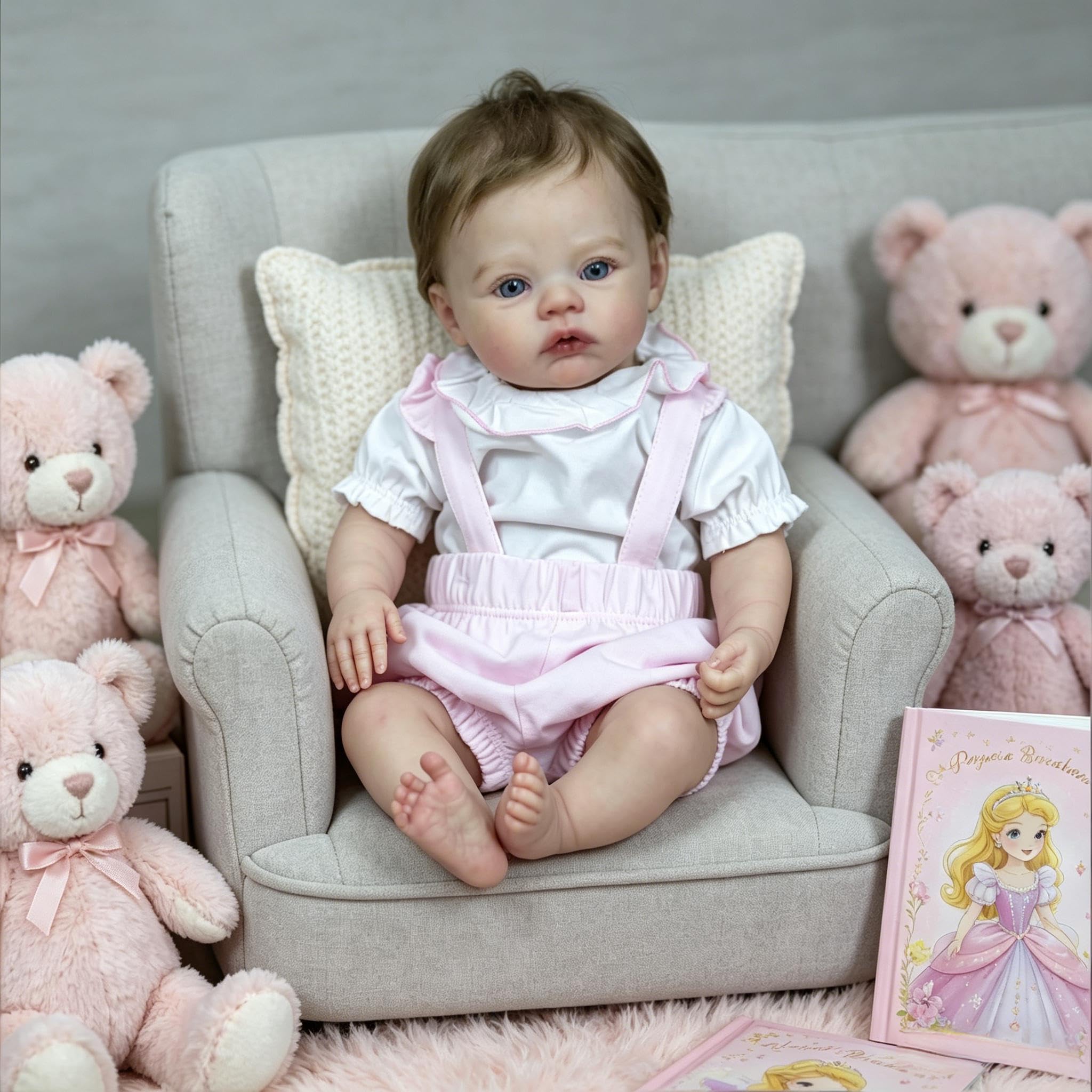 Reborn Baby Dolls silikonowe na całe ciało, winylowe, 45 cm, realistyczna lalka dla noworodka, nadaje się do prania, wygląda jak prawdziwe życie, Reborn lalki z akcesoriami do zabawek