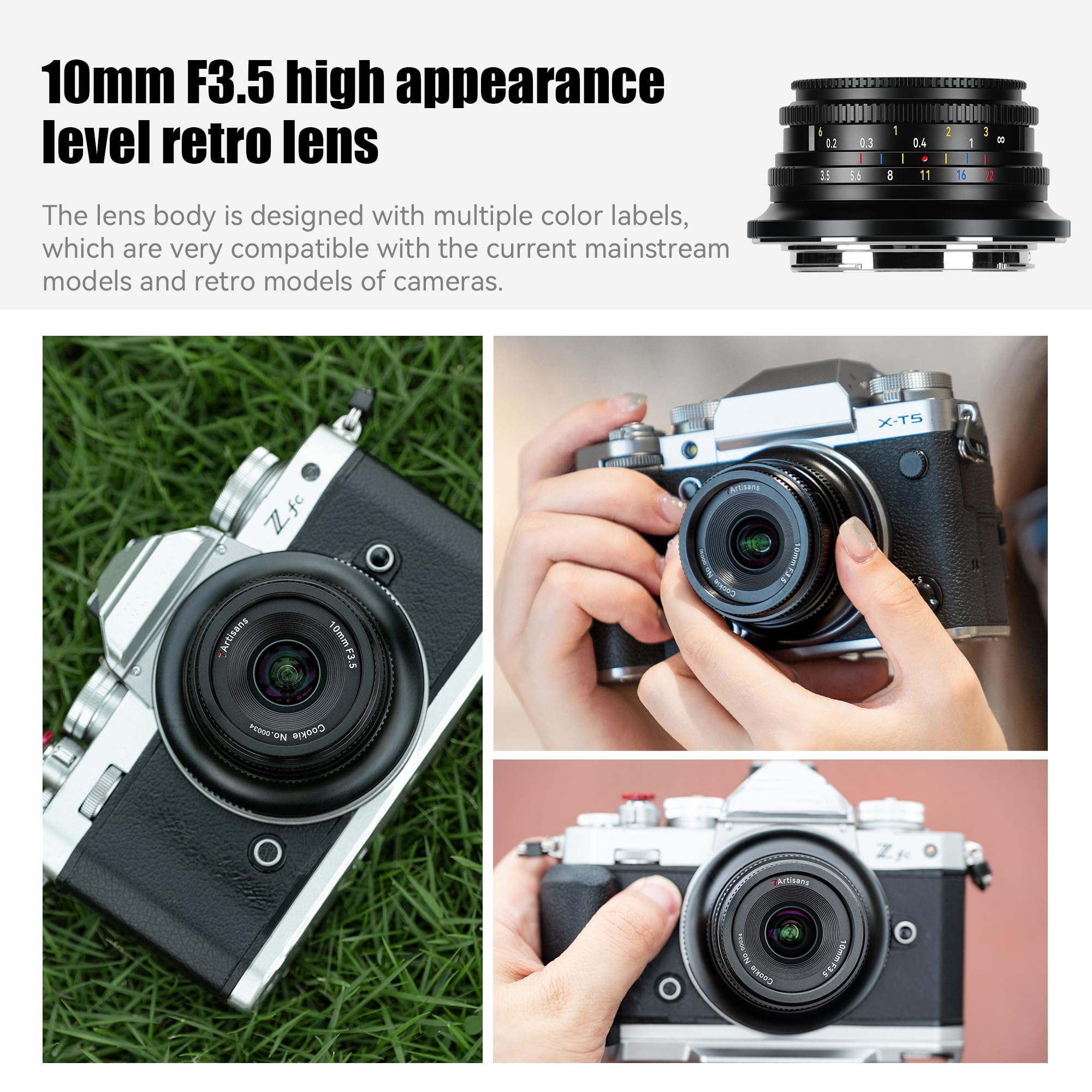 Amazon.co.jp: 7artisans 10mm f3.5 APS-C 広角レンズ 108°視野