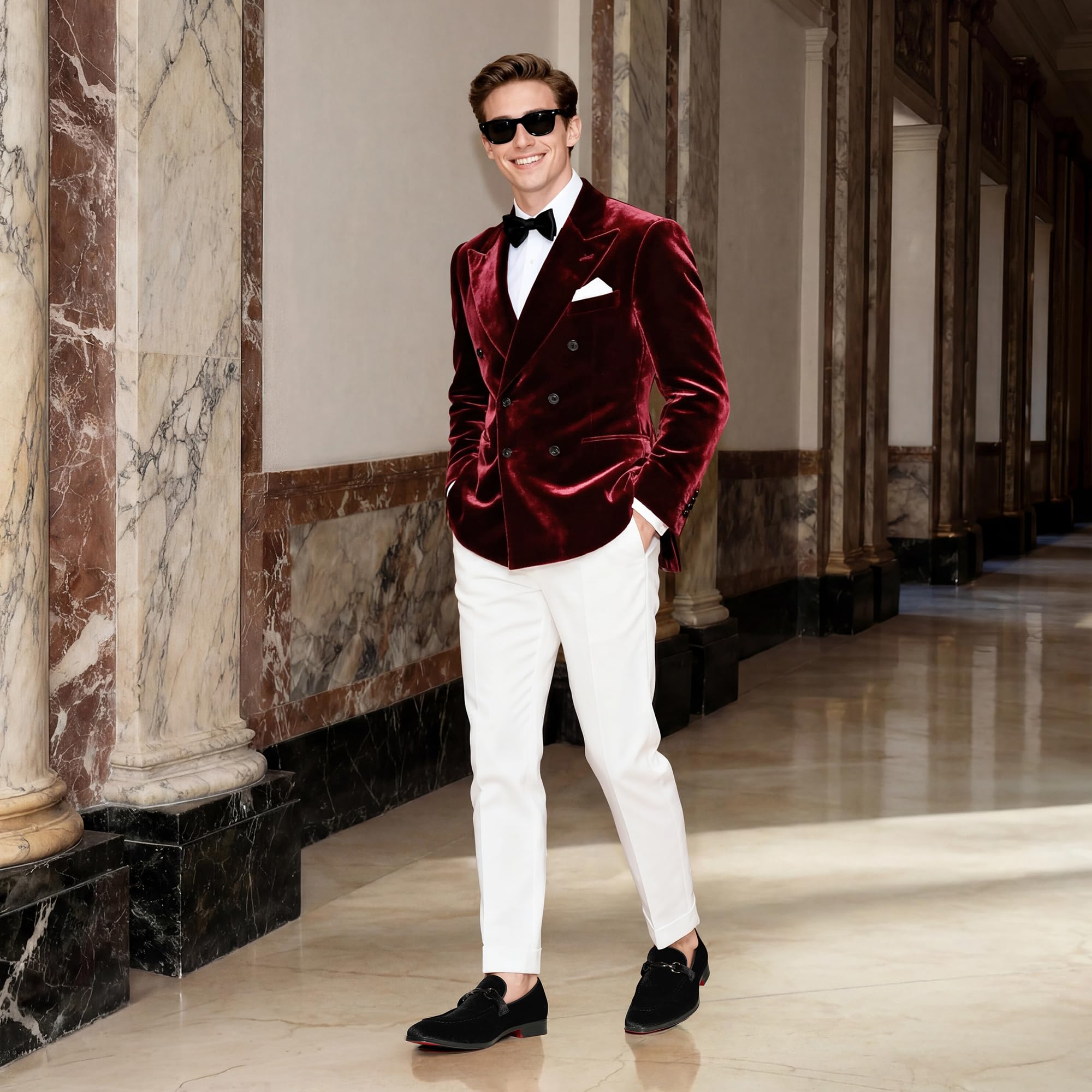 Bruno Marc Mocassini classici di lusso da uomo senza lacci da smoking