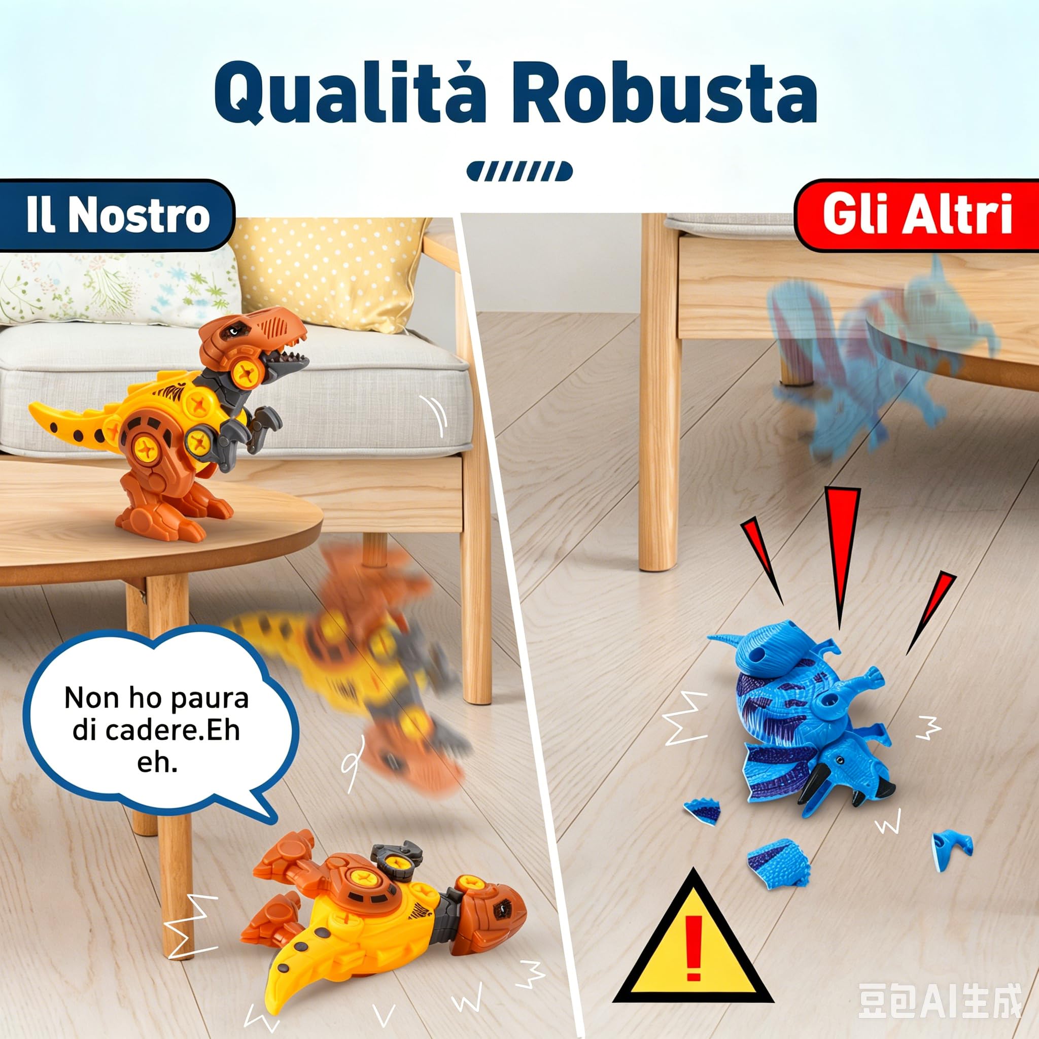 Toyzey Dinosauri Giocattolo Bambini 3-9 Anni,Giocattol Bambino 3-6 Anni Giochi Dinosauri Regali Bambina 6-9 Anni Giochi Educativi 3-9 Anni Bambini