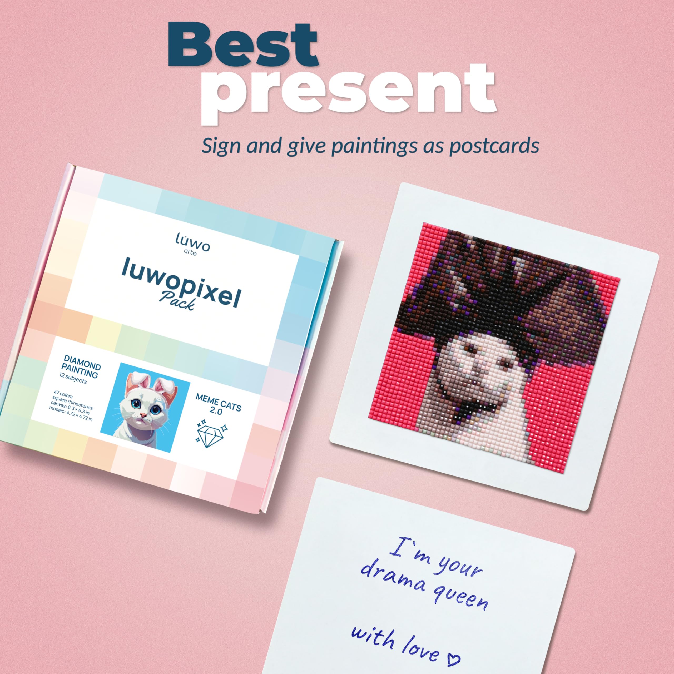 Funny Meme Cat Diamond Art Kits - Beginner Friendly -5
