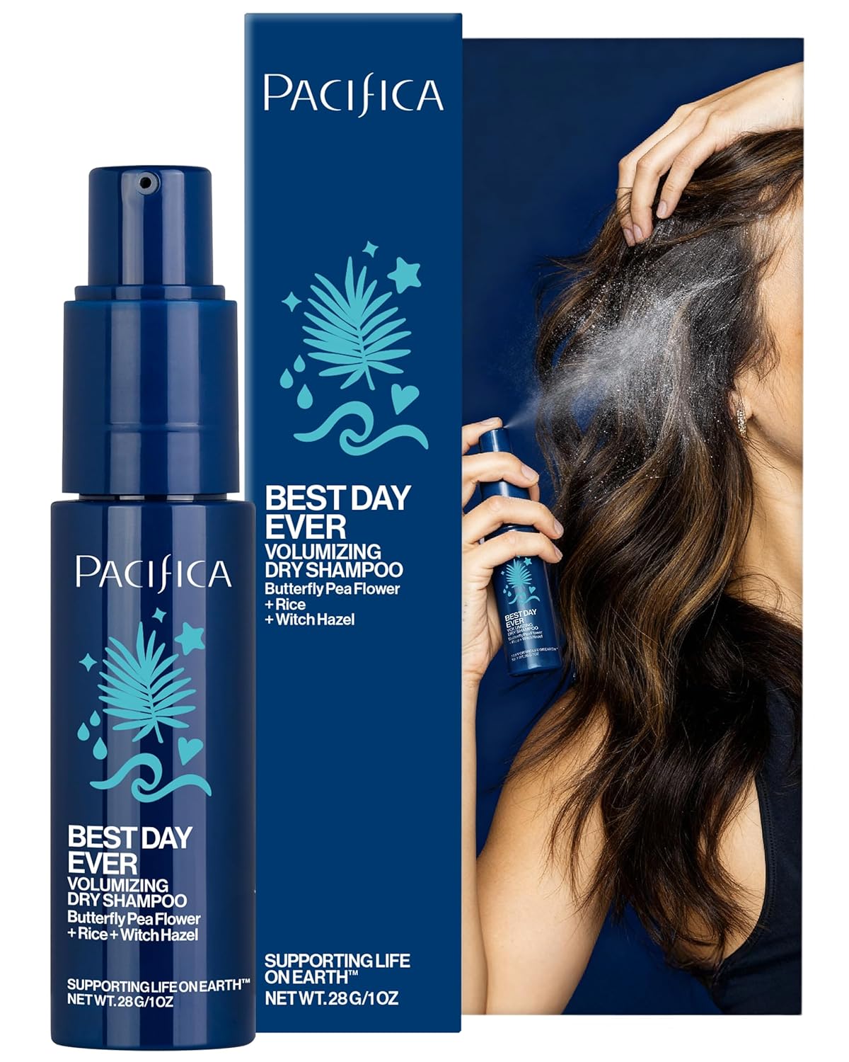 Pacifica Dry Shampoo Powder - Best Day Ever Waterless Shampoo & Instant Volumizer - adds Texture, Refreshes & Absorbs Oil, Non-Aerosol for Women of All Hair Types Natural & Vegan Dermatologist Tested