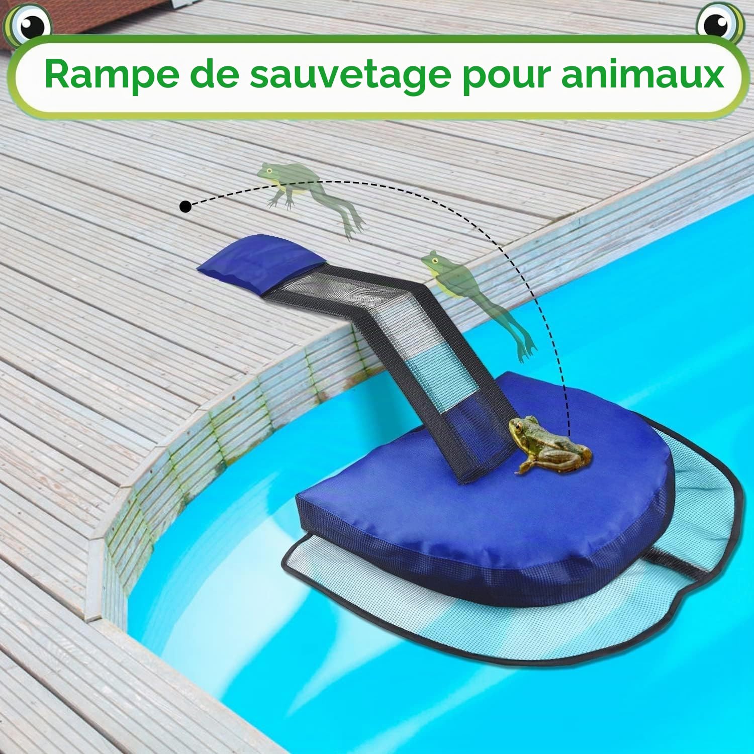 LATERN 2 Pièces Rampes D'Évacuation pour Animaux, 45CM x 34CM Sauver d'animaux Flottant pour Piscine Échelle de Sauvetage Gonflable pour Grenouille pour Tous Petits Animaux Entrant dans Piscine