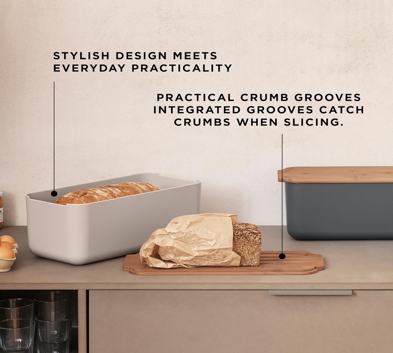 EVA SOLO | Bread Bin | Provides Attractive Storage to Keep Bread Fresh | Danish Design and Functionality | Black