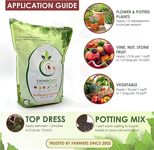Miniatura 4 de Fundición de lombriz de tierra de primera calidad - Orgánico 10 libras, muy fino, bajo contenido de humedad, fácil de esparcir. inicio de semillas,