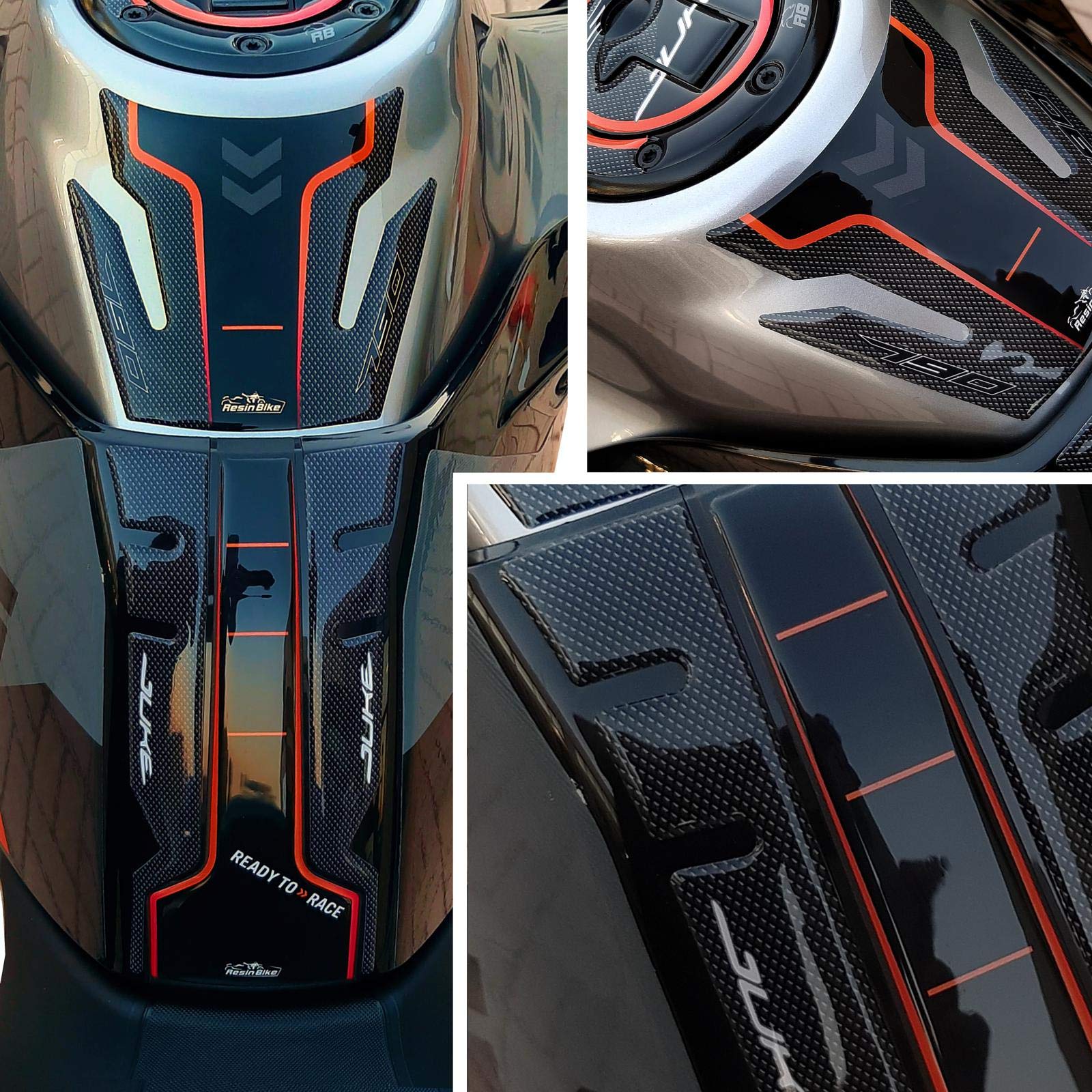 Paraserbatoio Adesivi 3D compatibili con KTM Duke 390 200 2021-2023