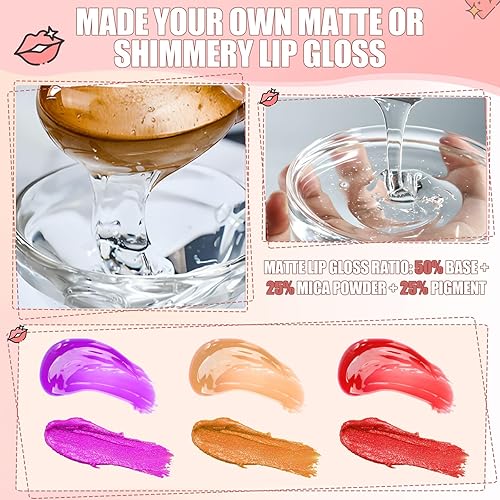 Miniatura 4 de JCOOS Base de brillo de labios, 2 unidades de base de brillo de labios mate (3.53 oz), base de brillo de labios transparente, hidratante, brillante,