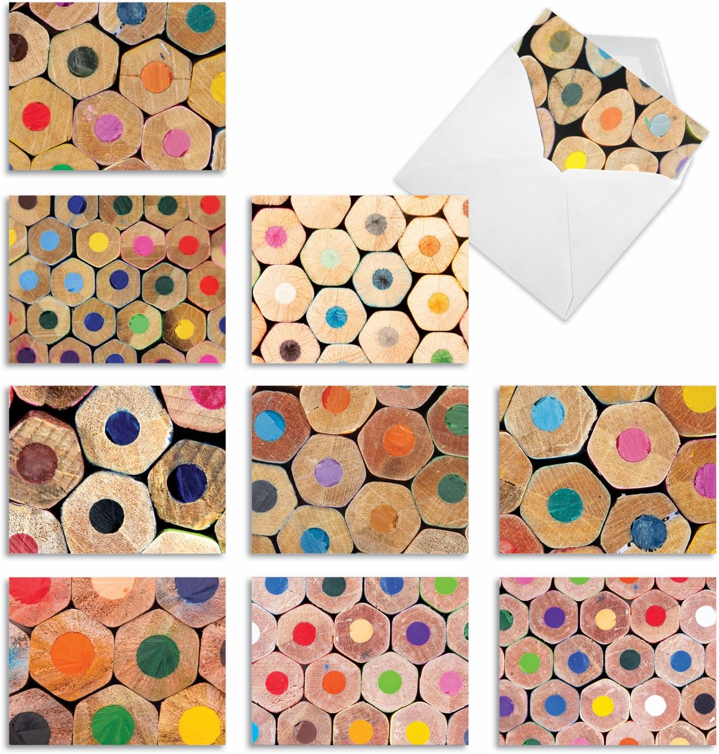 The Best Card Company - 10 Fun Cards for All Occasions for Men and Women (4 x 5.12 Inch) - Boxed Assorted Notecard Set, Blank Inside - Pencil Me In M2001