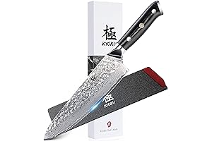 KYOKU Chef Knife: Shogun Series Kitchen Knife with VG10 Steel Core and Hammered Damascus Blade