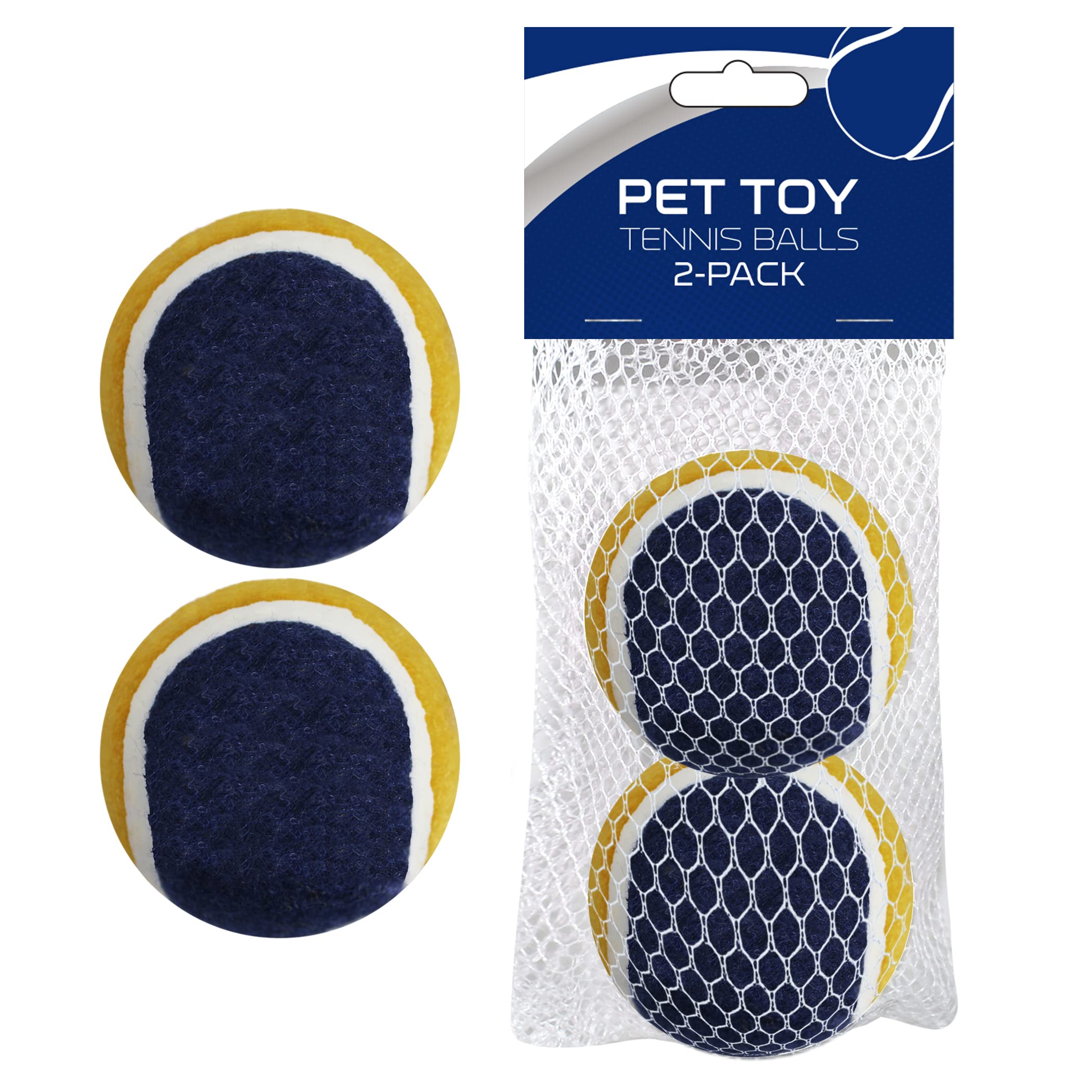 Pets First Tennis Balls Dog Toy Tough Throwing Tennis Ball Set Tennis Toy for Dogs Cats Play Tennis