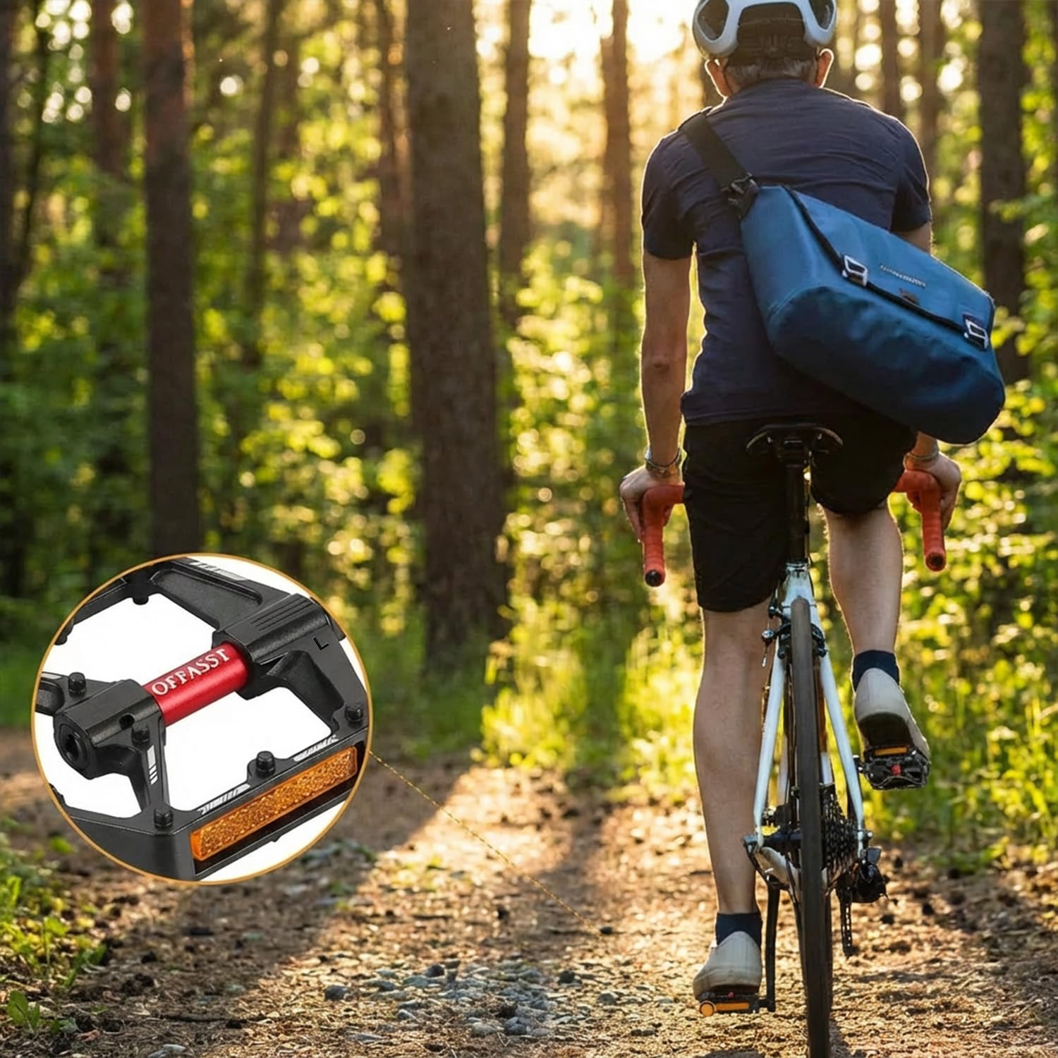 Fahrradpedale Flats, CNC-Aluminium Flats für alle Fahrradttypen - 10 Anti-Rutsch-Stifte, Wasserdichtes Cr-Mo Achslager, 9/16"