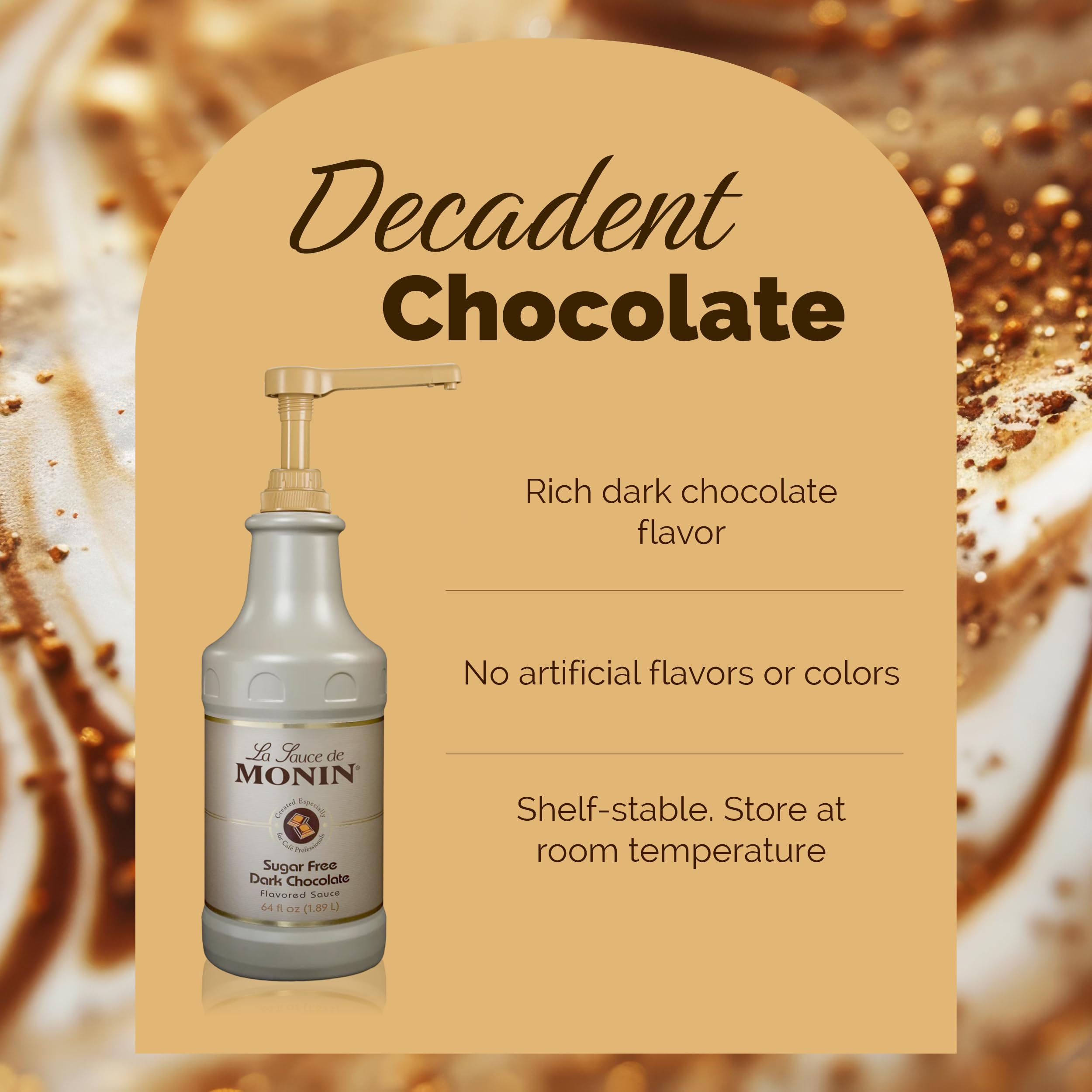 Amazon.com : Monin - Sugar Free Dark Chocolate Sauce, Velvety and
