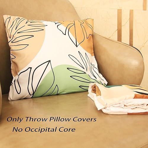 APCGSM Juego de 4 fundas de almohada bohemias de 18 x 18 pulgadas, fundas de almohada de terciopelo con flores de mediados de siglo, modernas,