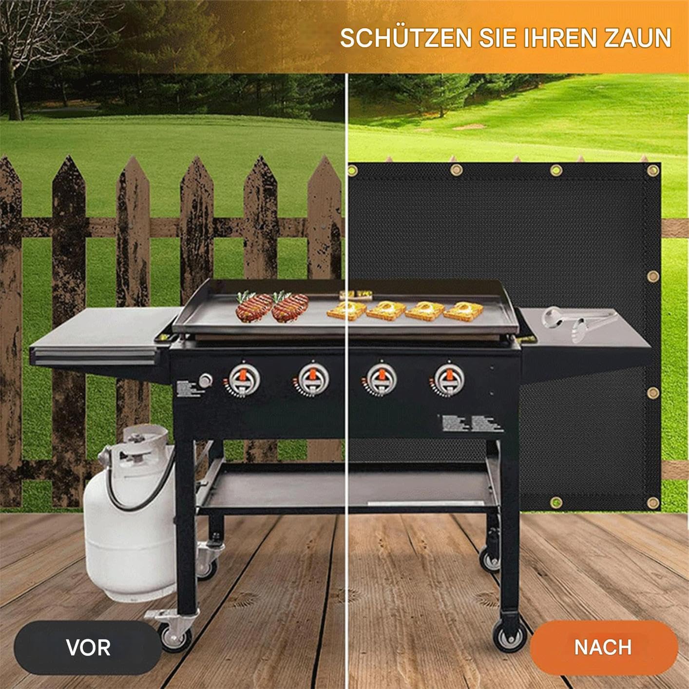 wandschild, Hitzeschild hinter Grill BBQ Wärmeschild für