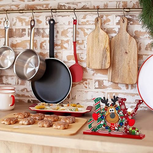 Miniatura 4 de Blulu 3 centros de mesa de interior para mesas de Navidad, letrero de madera, muñeco de nieve, centros de mesa para Navidad, fiestas, decoración