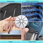 200Pcs Nylon Universal Cable Tie Buckle, Ziplock Pro Car Button Grip Ziptie Zipper Clips, Strap Style Self Locking Lock T Zip Tie for Automotive Bumper Fender Liner Auto Body Panel Fastener Rivets